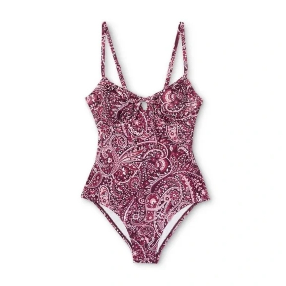 Kona Sol Paisley Print Swimsuit, NWTs, Size M - Picture 1 of 3